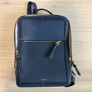 Calpak Kaya Collection Laptop Backpack Navy Blue NWT
